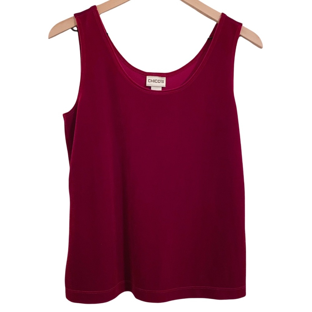 Chicos Size 1 Red Sleeveless Top (Similar to Womens 8)